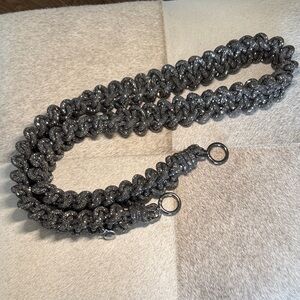 Gunmetal Gray “Lace” Braided Bag Strap